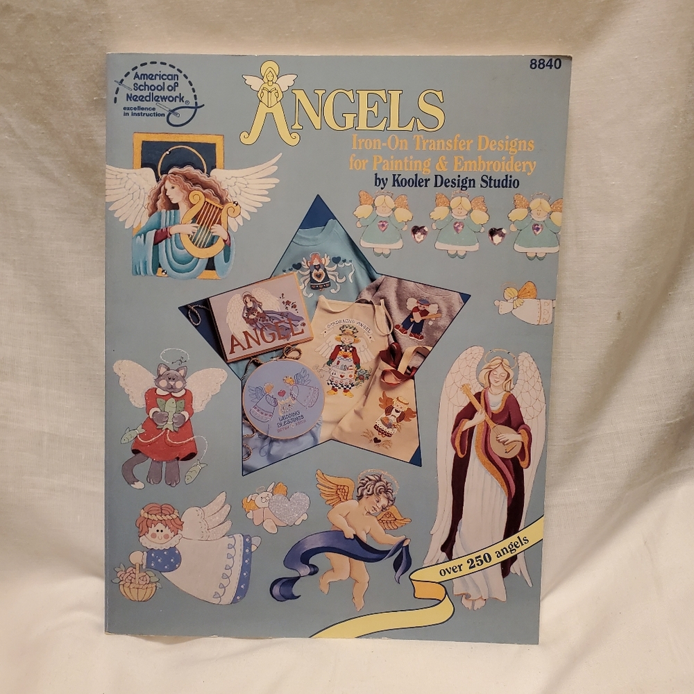 American School of Needlework Iron-On Transfer Designs - Angels Book Over 250